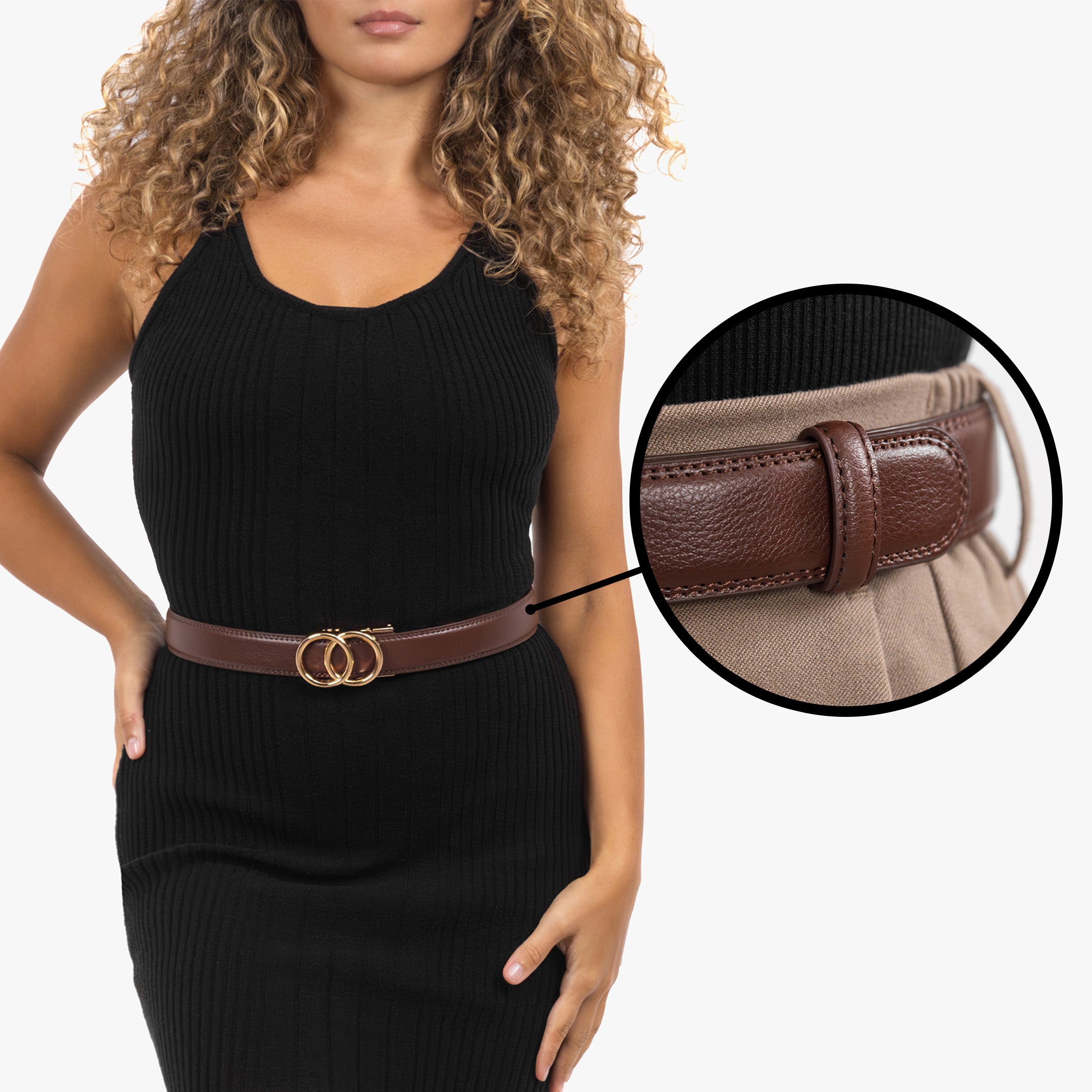 Modern Belt - Marron (vegan)