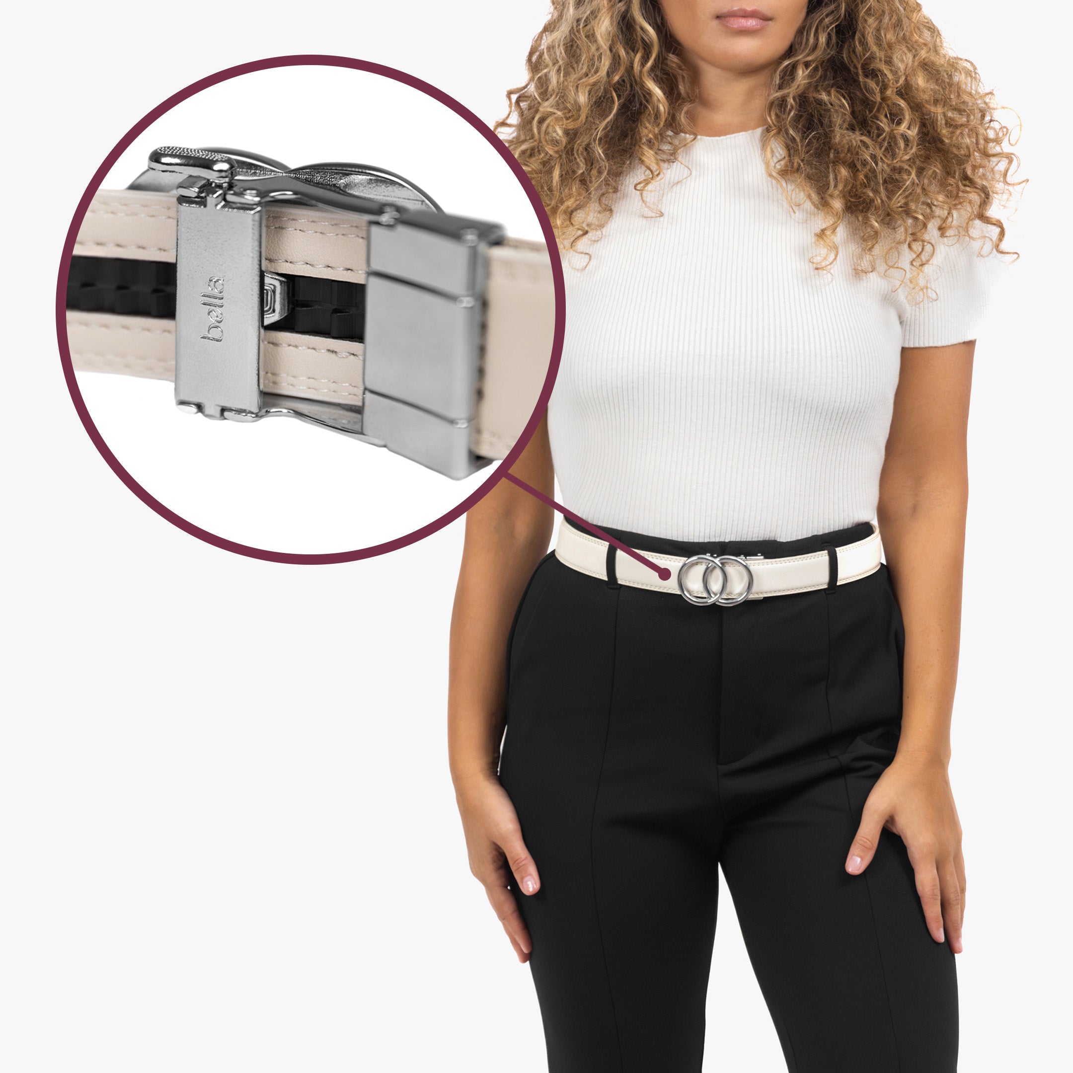 Modern Belt - Blanc (vegan)