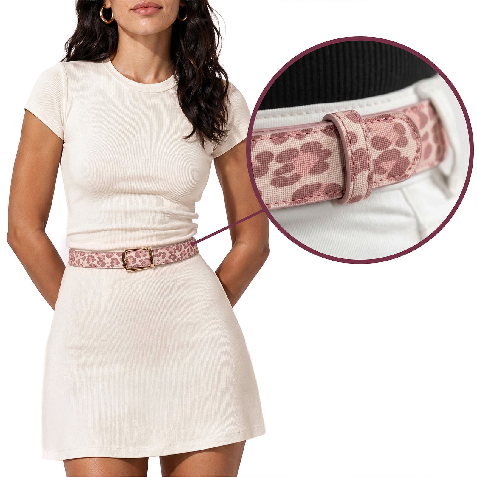 Classic Belt - Leopard Pink